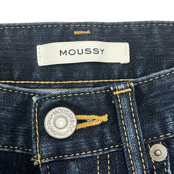 Moussy Vintage Mid Rise Skinny Jeans Dark Blue Wash Japanese Denim Women’s 25 - Picture 9 of 13